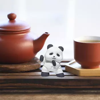 Статуэтка панды Чайная полка для питомцев Подносы Аксессуары Декоративные миниатюрные фигурки Скульптура животных