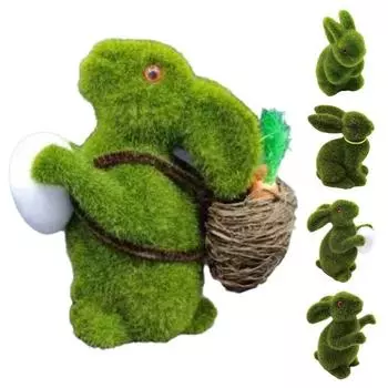 Статуэтка Пасхального кролика, имитация статуи кролика, очаровательная реалистичная Пасхальная фигурка животного, украшение для дома и вечеринки D