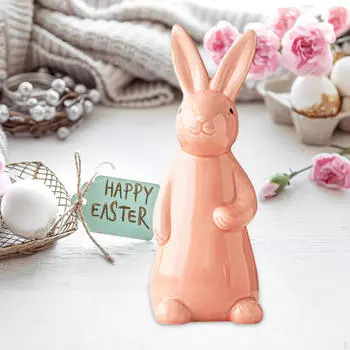 Статуэтка пасхального кролика, статуя кролика, керамическое украшение, центральная часть стола для стола, спальни, S