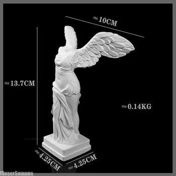 Статуэтка персонажа богини, ангельское крыло, художественная статуэтка, офисный шкаф, декор, скульптура из смолы, украшение для рабочего стола, украшение для дома