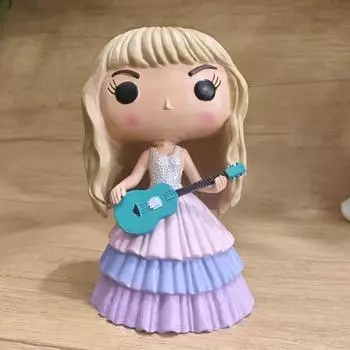 Статуэтка певицы с большой головой, статуэтка из смолы, скульптура, фигурка, игрушка-украшение