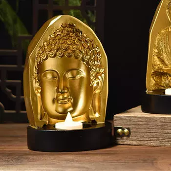 Статуэтка-подсвечник Будды, канделябр, статуя для новоселья, дома 11cmx8.3cmx17.3cm