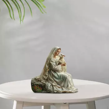 Статуэтка Пресвятой Девы Марии, настольное украшение, праздничный декор камина, скульптура