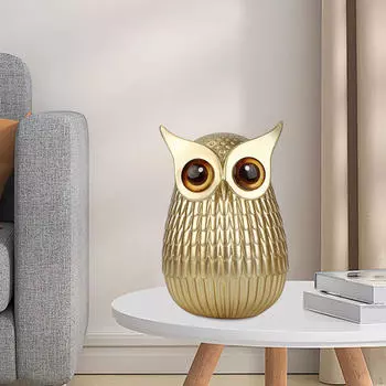 Статуэтка птицы из смолы, миниатюрная фигурка совы, украшение для дома, скульптура, фигурка для сада фей Style A