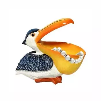 Статуэтка птицы в скандинавском стиле Пеликан, ювелирное изделие, хранилище ключей, креативная статуэтка тукана из смолы для дома, гостиной, офиса, стола, украшения