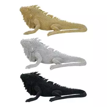 Статуэтка ящерицы, статуэтка из смолы, украшение, коллекционная скульптура животного, настольное украшение для камина, книжной полки в гостиной золотой