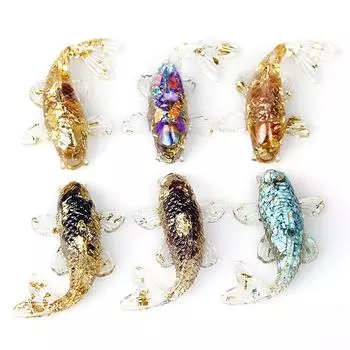 Статуэтка рыбы из натурального камня, целебный кристалл, резная фигурка животного, декор комнаты, драгоценный камень из минерала рейки, украшение для аквариума, подарок
