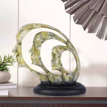 Статуэтка с изображением леди в виде кольца для украшения дома | Современное искусство, изображение леди в виде лица, украшение для украшения дома (многокрасочный)