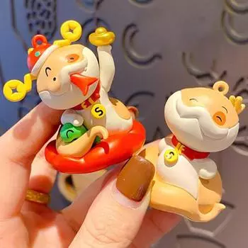 Статуэтка щенка змеи Yousheng, украшение для рабочего стола в стиле «Год змеи», мультяшная змея удачи, украшение для домашнего офиса, магазина, декор C