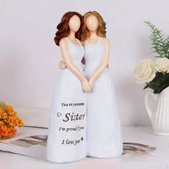 Статуэтка сестры, коллекция статуэток, подарки, настольная скульптура для рождественской спальни