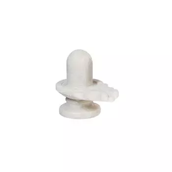 Статуэтка Шива Лингам Пуджа из Мрамора (5x5x3 см), Marble Lingam Puja Murti Shivling Idol Lord Shiva, SK Craft