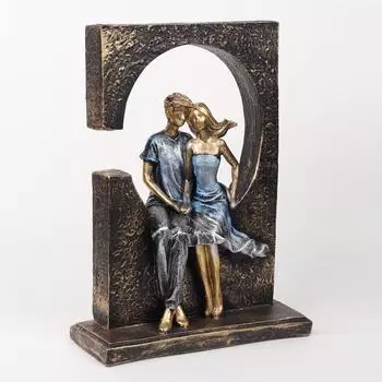 Статуэтка сидящей влюбленной пары для Дня святого Валентина, дня рождения, украшения гостиной и в качестве подарка