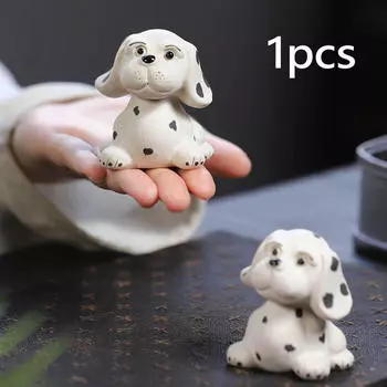Статуэтка собаки-далматинца, миниатюрная фигурка чайного питомца, декоративное украшение, скульптура животного для влюбленных