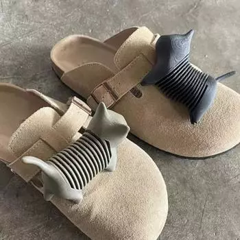 Статуэтка стоящего весеннего кота, черная серая статуэтка котенка, скульптура для снятия стресса и беспокойства чёрный