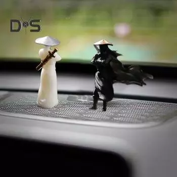 Статуэтка Странствующего Рыцаря, винтажная статуя в китайском стиле Youxia, скульптура рейнджера из смолы, домашний офис, настольный сад, украшение, орнамент, рождественский подарок E