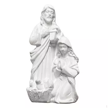 Статуэтка Святого Семейства для гостиной и книжного шкафа белый