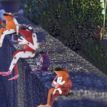 Статуэтка Украшения Металлические Лягушки С Чашкой Статуэтка Настольные Украшения Настольные Для Уличного Сада Вилла Ферма Домашнее Украшение One Size оранжевый