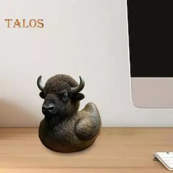 Статуэтка утки из дикой природы, украшение из смолы «Орел-утка», статуэтка утки из серии «Дикая природа», настольная скульптура утки-буйвола, подарок любителям природы D