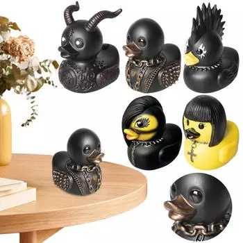 Статуэтка утки из смолы, новинка, украшение в виде дьявольской утки, готическая скульптура утки, фигурка животного, коллекционная игрушка утка для салона автомобиля
