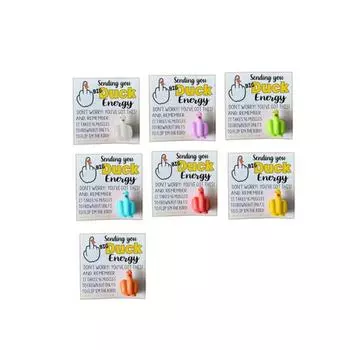 Статуэтка утки со средним пальцем и картой, красочная жестовая статуэтка из смолы, скульптура для домашнего офиса, книжной полки розы красного