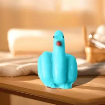 Статуэтка утки со средним пальцем и картой, красочная скульптура утки из смолы жёлтый