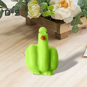 Статуэтка утки со средним пальцем и картой, красочная жестовая статуэтка из смолы, скульптура для домашнего офиса, книжной полки, украшения рабочего стола, орнамент жёлтый