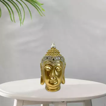 Статуэтка в виде головы Будды, художественные промыслы, декоративные коллекционные настольные украшения, скульптура для Gold