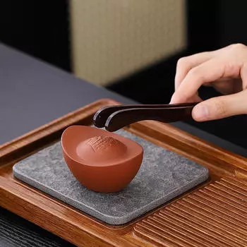 Статуэтка в виде золотого слитка, чайный питомец, подарок ручной работы на новоселье, держатель для крышки чайника с поздравлениями, Red Brown