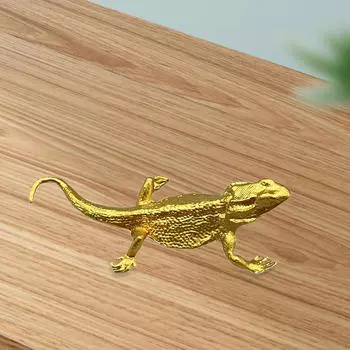 Статуэтка животного из сплава, настольное украшение, креативная скульптура для домашнего кабинета Lizard