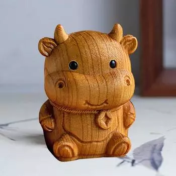 Статуэтка животного зодиака ручной работы из дерева китайские знаки зодиака многофункциональный мини-украшение стола со знаком зодиака подарок для любителей знаков зодиака