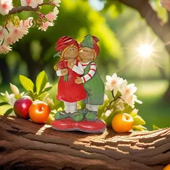 Статуэтки для пар из смоляной розы, статуэтки для пар, украшение для стола на День святого Валентина, украшение для домашнего декора свадебного стола разноцветный