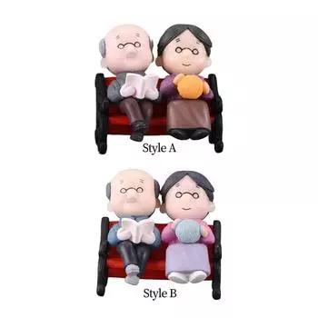 Статуэтки для пожилых пар, украшения, очаровательный свадебный подарок, подарок на день святого Валентина, статуэтка бабушки и дедушки для спальни, легкая