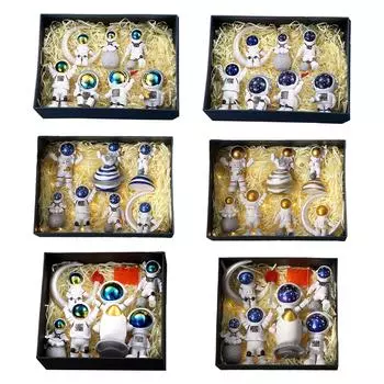 Статуэтки космонавтов, украшение, креативная смоляная коллекционная миниатюрная игрушка-астронавт для рабочего стола, спальни, дома, гостиной, подарка на день рождения