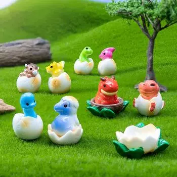 Статуэтки Миниатюры Милые Мультяшные Динозавры Животные Микро Ландшафтные Украшения Для Украшения Дома Декор Для Стола Аксессуары Подарки