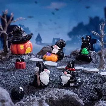 Статуэтки Миниатюры Волшебник Эльф Тыквенный Дом Призрак Микро Ландшафт Украшения Для Украшения На Хэллоуин Аксессуары Для Домашнего Стола