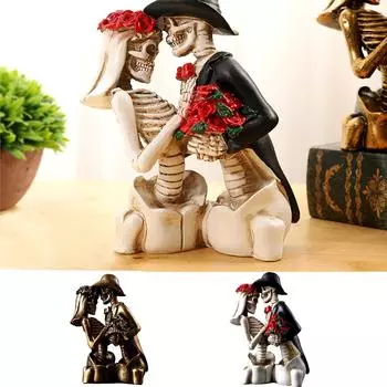 Статуэтки Muertos Украшения ко Дню мертвых Смерть разлучит нас Декор - Готический свадебный торт Топпер Декор One Size