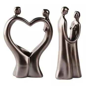 Статуэтки пар в скандинавском стиле, украшения в виде сердец, настольные скульптуры для пар, креативные украшения для дома, аксессуары для дома