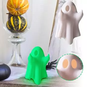 Статуэтки Призраков Светящиеся Призраки Старинные Украшения Смола Светящийся Призрачный Декор Стола Средний Палец Призрачные Статуи Украшения Призрак Для Домашней Вечеринки One Size белый