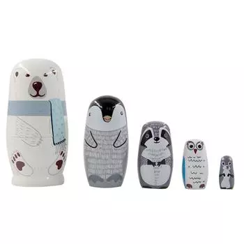 Статуэтки Русские матрешки Коллекция Куклы ручной работы для дома Спальня polar bear