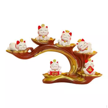 Статуэтки, скульптуры кошек из смолы, украшения на удачу и украшения фэн-шуй, рекомендуемые для магазина Style A