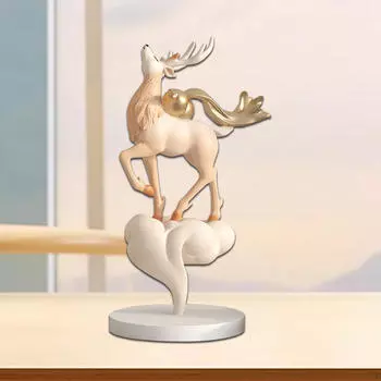 Статуэтки-украшения в виде оленей, настольное украшение, ремесло, современная смоляная фигурка оленя, скульптура лося Gray