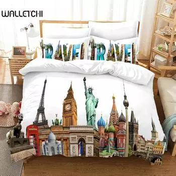 Statue of Liberty Bedding Set,Duvet Cover Comforter Bed Set Quilt Cover Pillowcase,King Queen Twin Size Boys Girls Adults 135x200cm 2pcs