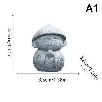 Статуи Будды Милые маленькие скульптуры Будды Дзидзо Фигурки Садовые украшения Японский Будда Кшитигарбха Аквариум Бонсай A1