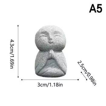 Статуи Будды Милые маленькие скульптуры Будды Дзидзо Фигурки Садовые украшения Японский Будда Кшитигарбха Аквариум Бонсай