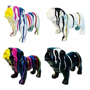 Статуи бульдога, полимерная скульптура животного, собаки, мемориальный подарок для детей и взрослых white B
