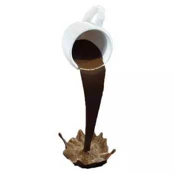 Статуи и фигурки, скандинавское украшение, домашняя скульптура, декор для комнаты, аксессуары для стола, 15 см, плавающая волшебная чашка с всплеском кофе светло-серый