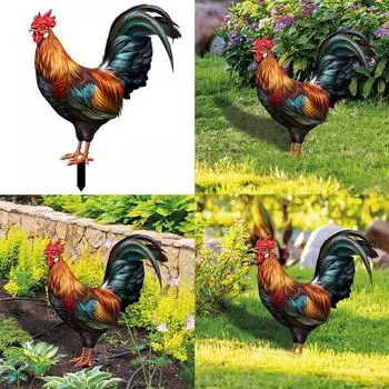Статуи петухов, железные скульптуры курицы, украшения из курицы