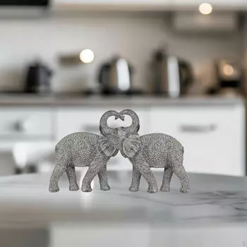 Статуи слонов, украшение ручной работы, очаровательный стол, многофункциональная скульптура из смолы Elephant Family