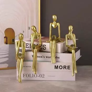 Статуя абстрактного мыслителя из смолы, ручная работа, художественные поделки, декор комнаты, скандинавские статуэтки, украшение для дома, гостиная, шкаф, доступ