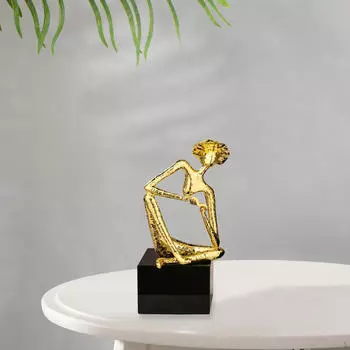 Статуя абстрактного персонажа, креативная фигурка, скульптура, предметы коллекционирования, сидящая человеческая фигурка, стол Reading Lady